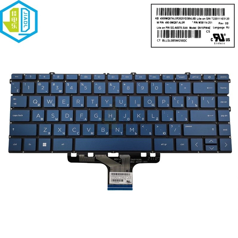 RU ยูเครนรัสเซียแป้นพิมพ์แล็ปท็อปสําหรับ HP Pavilion 14-DY 14M-DY M38114 M28289-251 M28289-BD1 เปลี่