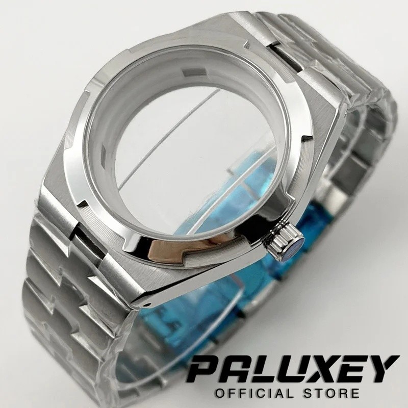 PALUXEY NH35 41 มม.Fit Overseas Serieswatch Sapphire Glass Case เหมาะสําหรับ NH34 NH35 NH36 NH38 การ
