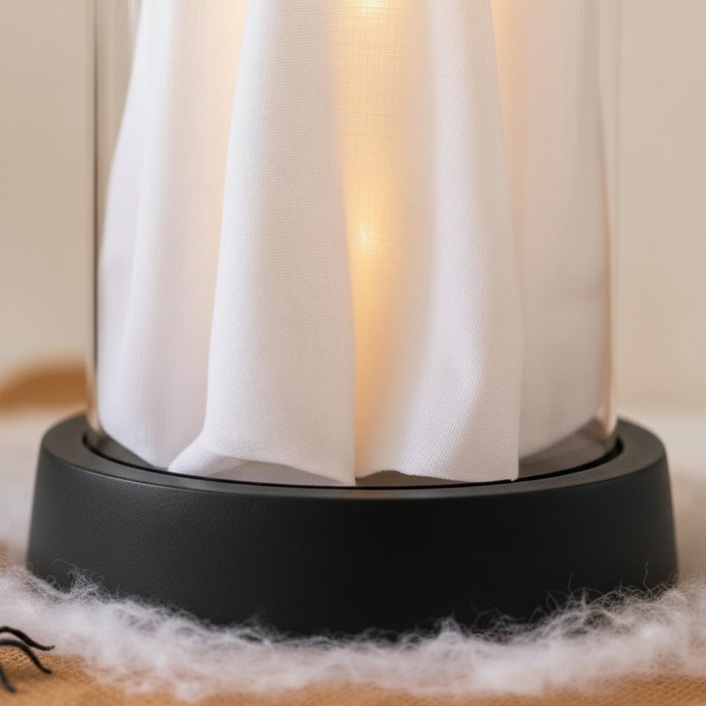 ฮาโลวีน Ghost Decor Light น่ารัก Light up Ghost Warm Compact สําหรับ Mantel, ข้างเตียง
