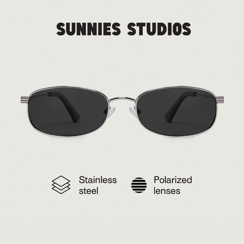 Sunnies Studios Billie (แว่นกันแดดโพลาไรซ์ทรงสี่เหลี่ยม สำหรับยูนิเซ็กส์)