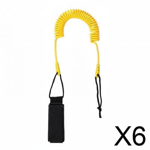 [Viocee] 6xStand-up Paddleboard Leash 5 มม.หนา Coiled Stand-up Paddleboard Leash เชือกขาสําหรับ Padd