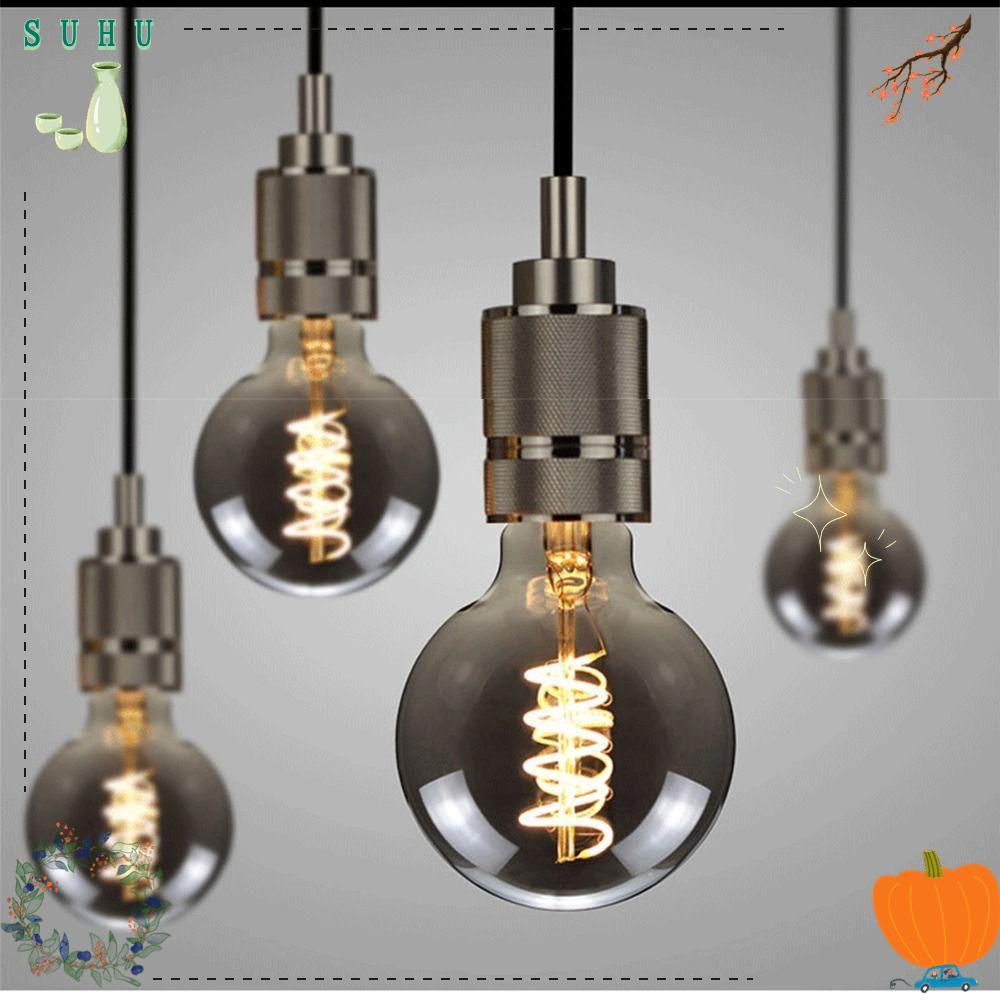 SUHU Vintage Retro Bulb, Glass Filament Filament, hot Edison Lamp Electroplated Grey Warm White Edis