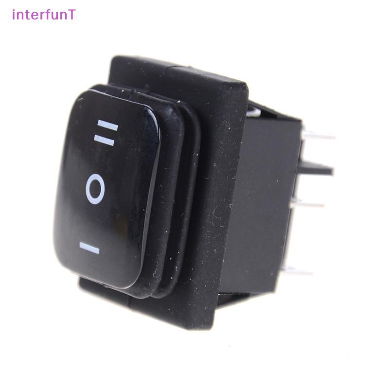 [InterfunT] 12V กันน้ํา 6Pin DPDT Self Loing สี่เหลี่ยมผืนผ้า Roer Switch