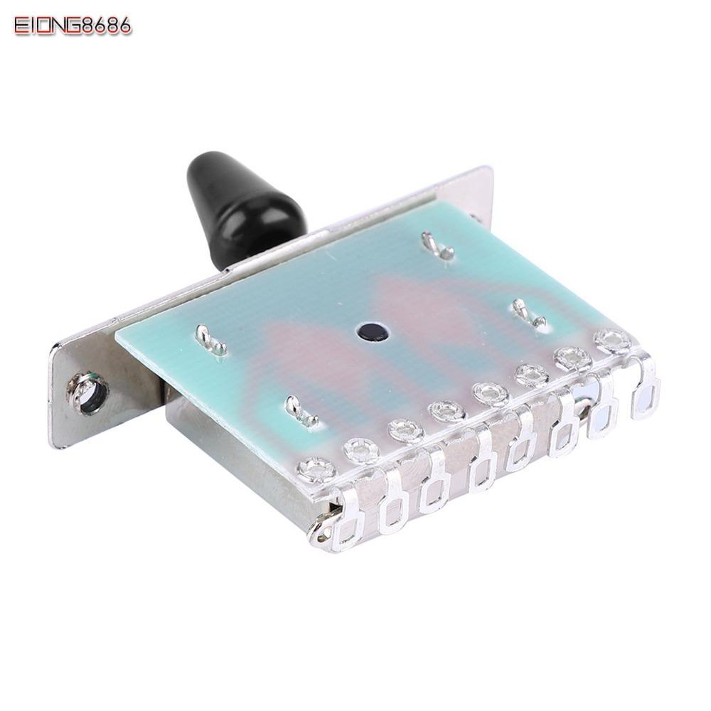 EIONG8686FT Guitar Lever Switch, 5-Way Position Silver 5-Way Pickup Selector Switch, ทนทานโลหะไฟฟ้าก