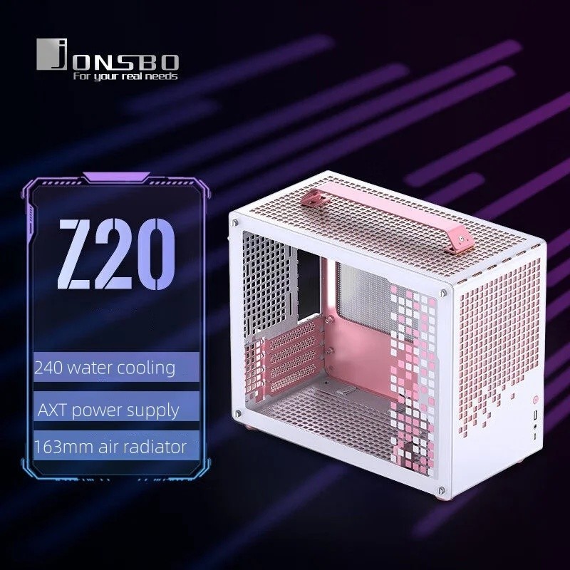 JONSBO Z20 Micro-ATX คอมพิวเตอร์ที่ถอดออกได้กระเป๋าถือ Mini ขนาดฮาร์ดแวร์ประสิทธิภาพสูงสําหรับ 240 ม