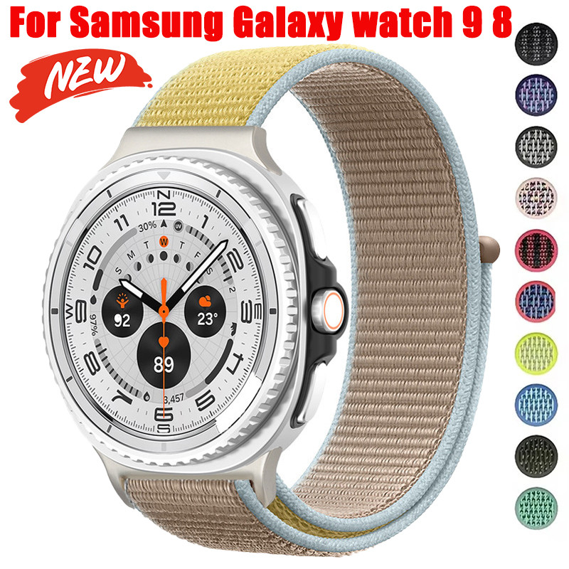 สายรัดไนลอนแบบสปอร์ตสําหรับ Samsung Galaxy Watch 9 8 40 มม.44 มม.อุปกรณ์เสริมนาฬิกาสร้อยข้อมือ correa สําหรับ Galaxy Watch 8 Classic Band