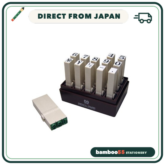 Direct From Japan Sanbi Endless Stamp, Interlocking Type, Number Set, Mincho Font, No. 6, EN-S6, 15 