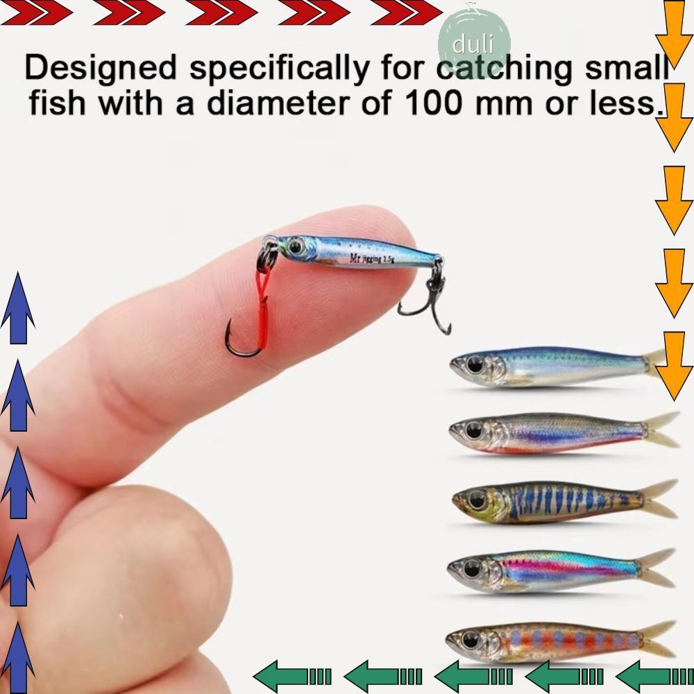 DUILIAN Micro Jigging เหยื่อ, 1.5g 3g น้ําหนัก Bionic Mini Shape Mini Jig Lure, Bionic เลื่อม Bionics ออกแบบช้อนตกปลา Lure Stream ตกปลา