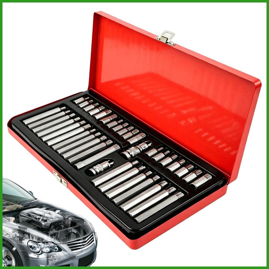 Hex Key Socket Set ซ่อมรถยนต์ Hex Key Bit เครื่องมือ Mechanics Drive Socket Set สําหรับช่างยานยนต์ H