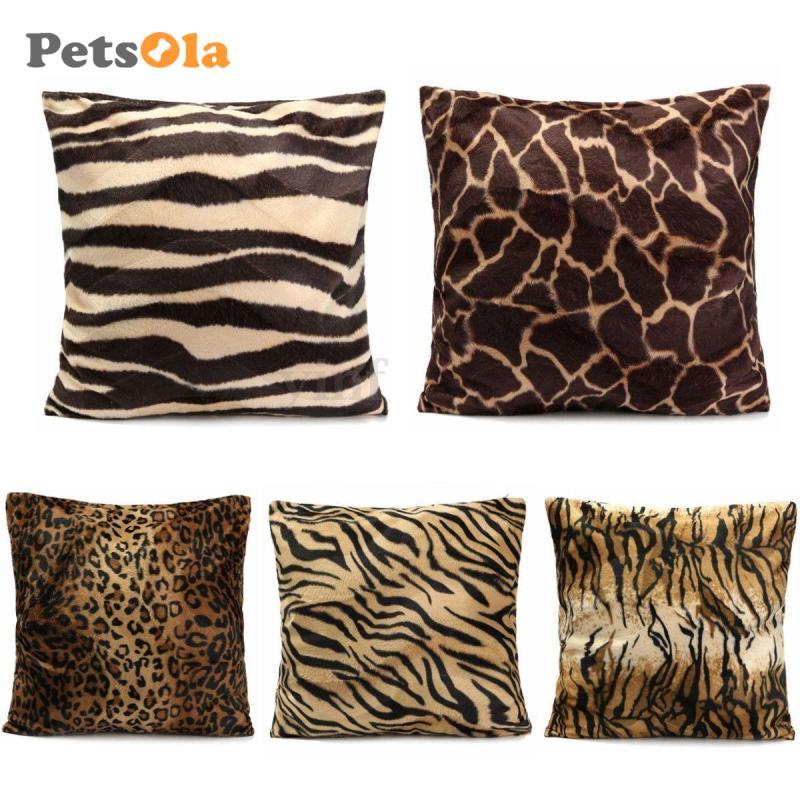 [Koolsoo2] Standard AnimalPrintPillow Case Leopard Zebra Office Cushion Cover 45x45cm PICK