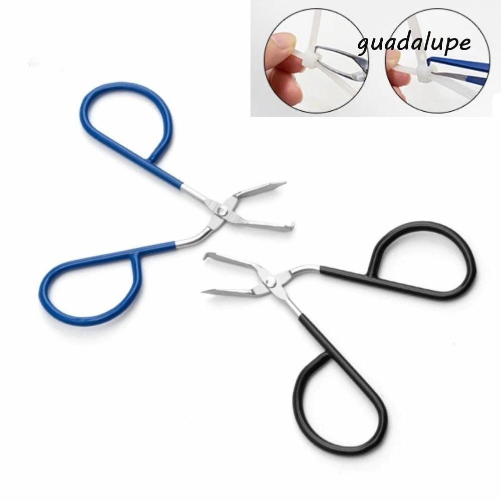 GUADALUPE Cable Tie Opener, Bent Tip Reusable Zip Tie Remover, Zip Tie Tool Compact Silicone Handle 