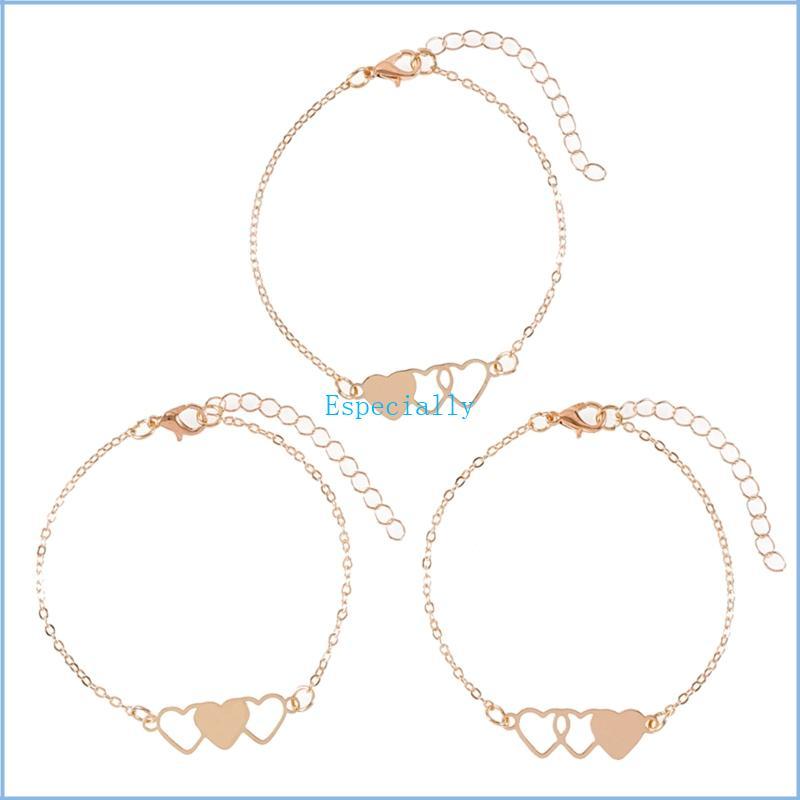 ESP 3 ชิ้นสําหรับ Soul Sister สร้อยข้อมือจับคู่พร้อมกําไลข้อมือสายไฟปรับได้การ์ด Jewe