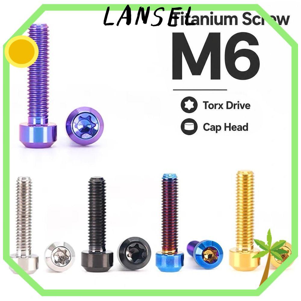 LANSEL1 Torx Bolt, Torx Drive Titanium Titanium Screw, ทนทาน Six-Lobe Head M6 Fastener Screw อัพเกรด