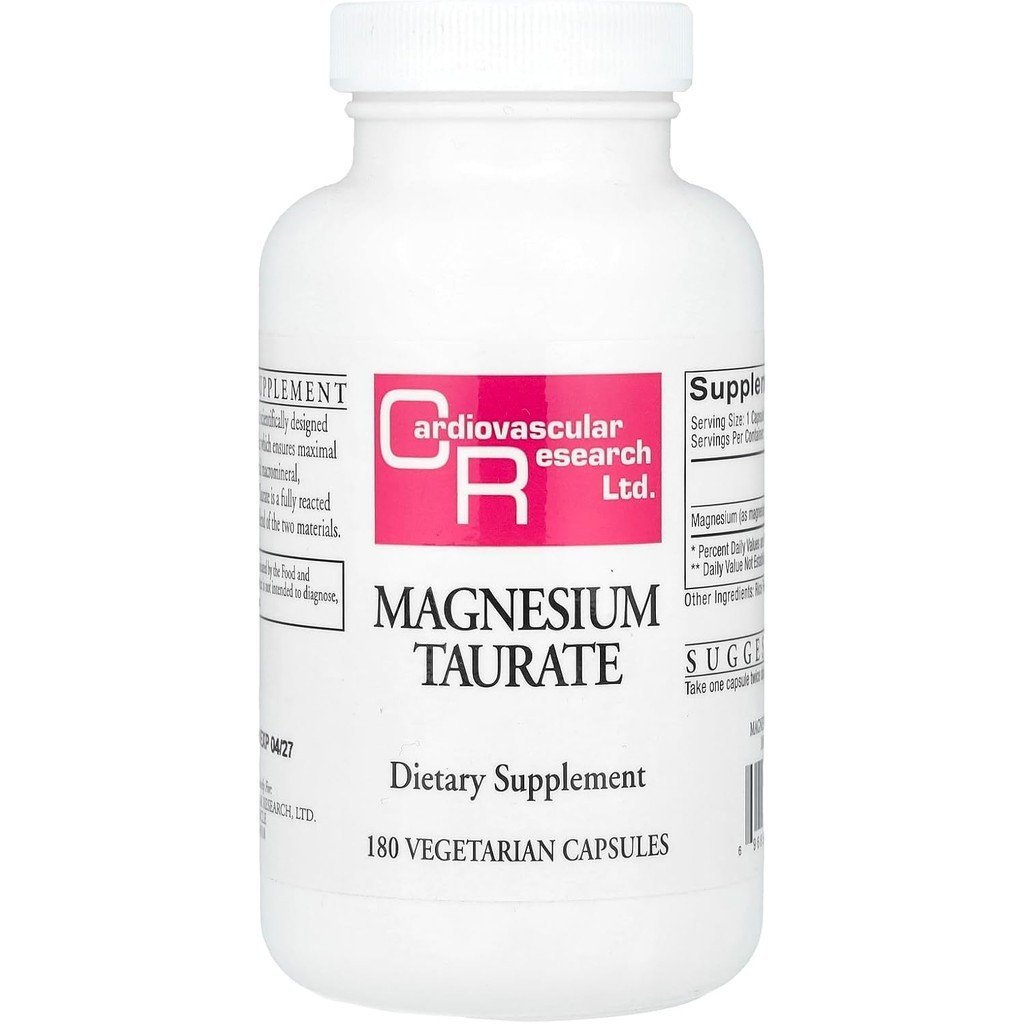 ข้อเสนอพิเศษ: Vascular Research Magnesium Taurate 125 มก. ครีมไวท์ 180 แคปซูล (MAGT2) Z21J