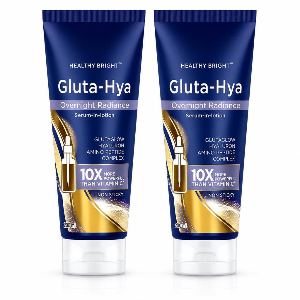 Gluta-Hya Night Rejuvenating Essence Lotion, Rich in Amino Peptides, 200ml, 2 ขวด, Byvaslin
