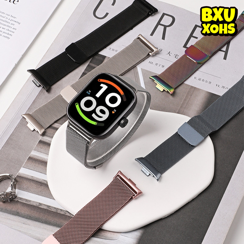 ลูป Milanese สายแม่เหล็ก for Redmi Watch 6 6 Active/Lite/ 5 4 สายรัดข้อมือสแตนเลสสายรัดข้อมือโลหะ for MiBand 10 9 8 Pro