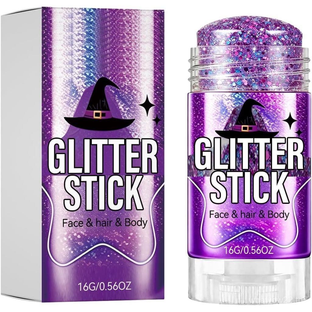 PurpleBodyGlitterStick,VibrantShine,forPartyMusicFestivalCarnival VL8M