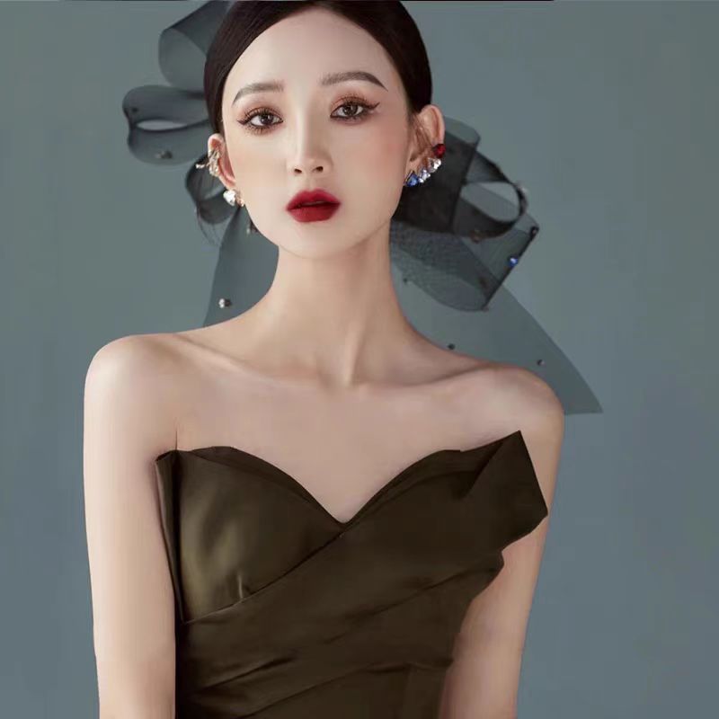 Mori Series สีดํายืดสุทธิ Juan เส้นด้าย Diamond-Studded Bow กิ๊บติดผม Headdress Super Fairy บรรยากาศ