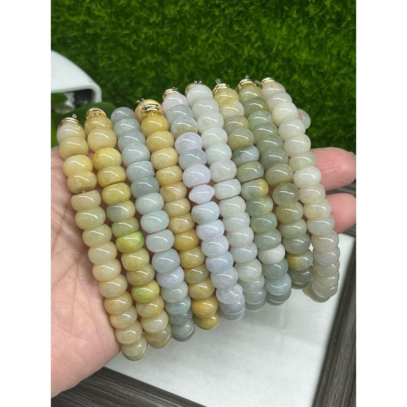 细珠A货o 9mm+- 盘 手,一件价Myanmar Type A Jadeite Jade 9mm+- Abacus Bead Bracelet for Each
