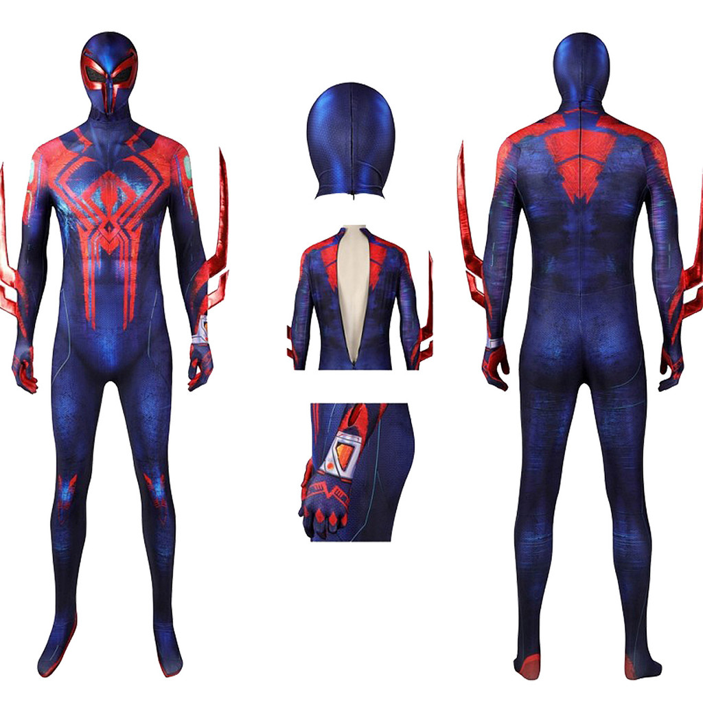 Carmani Spider-Man Parallel Universe Spider-Man 2099 Miguel OHara คอสเพลย์เครื่องแต่งกาย