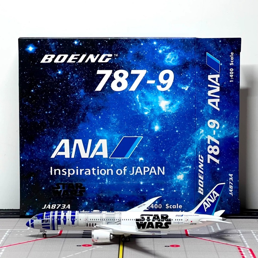 [สต๊อกพร้อม] Phoenix 1: 400 Airplane Model ANA All Japan Air Boeing 7877-9 JA873A Star Wars R2-D2 Pa