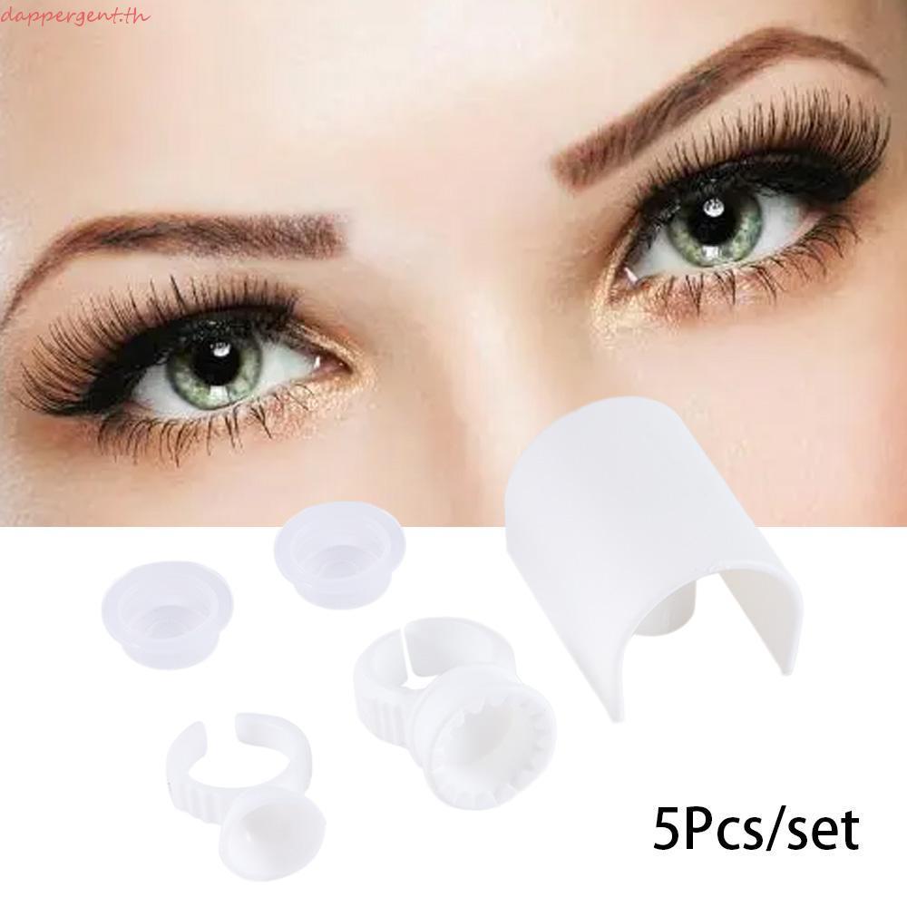 DAPPERGENT Eyelash Pallet Professional พลาสติก Eyelash Grafting ชุดเครื่องมือแต่งหน้ามือถือความงามขน
