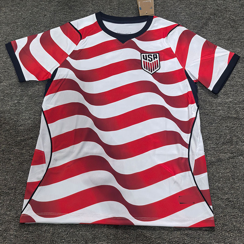 Fan Football Version ชุดเครื่องแบบ Jersey jersey26-27 World Cup Short-Sleeved Jersey American Team H