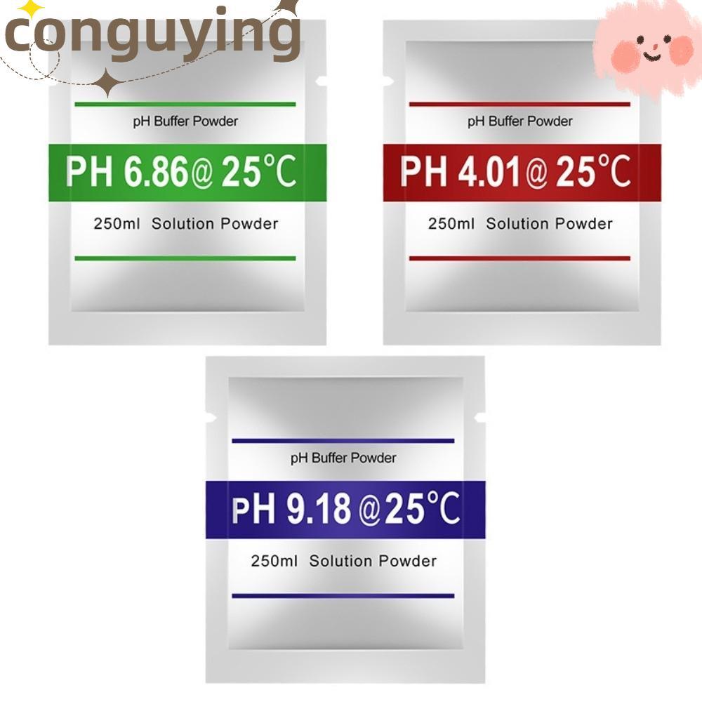 PONGUX 15 ชิ้น PH Buffer Solution Powder, PH 9.18 จุด 3 ประเภท PH Meter Calibration Solution Powder,