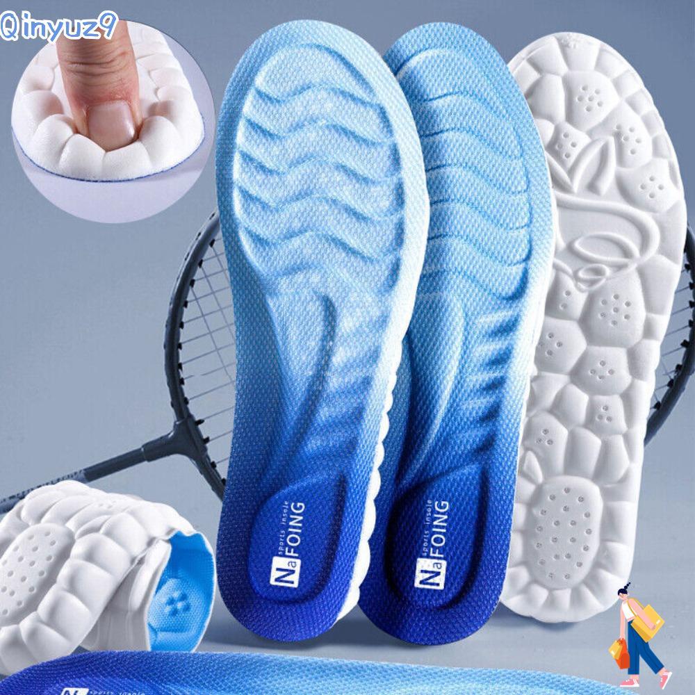QINYUZ9 4D Insole, Orthopedic PU Technology Insoles, Soft Breathable Work Foot Support Sports Insole