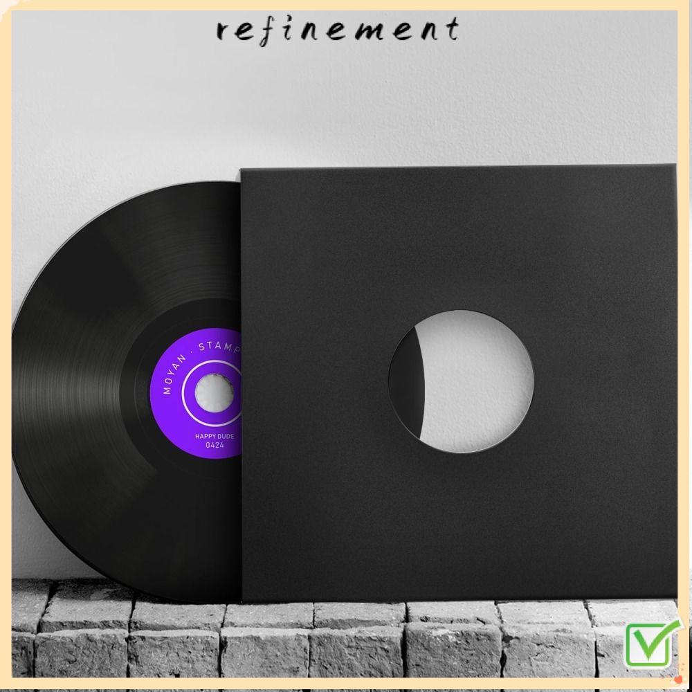 REFINEMENT Vinyl Record LP Jackets, Black 7/10/12 Inboard Vinyl Records, Kraft Paper Records Inner &
