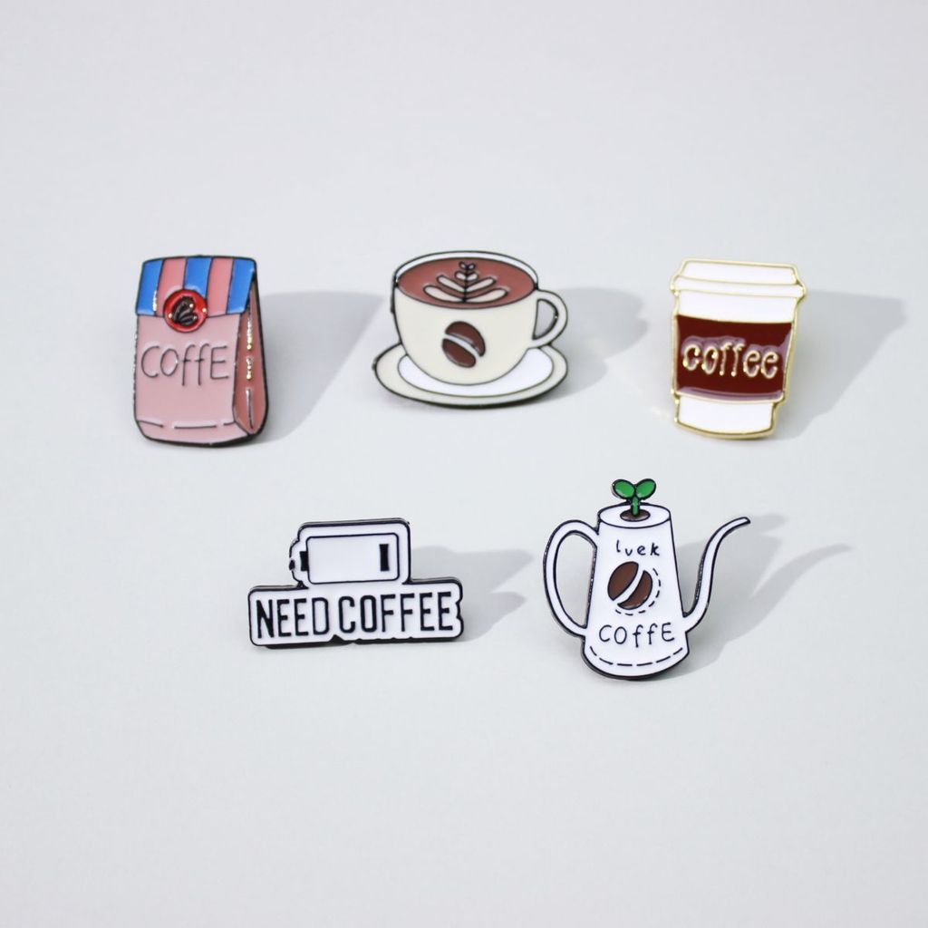 [สินค้าในสต๊อก] ครีเอทีฟ แก้วกาแฟ เข็มกลัด การ์ตูน น่ารักๆ กาแฟ ถ้วย ล้อแม็ก ป้าย กระเป๋าเป้ อุปกรณ์ เครื่องประดับ