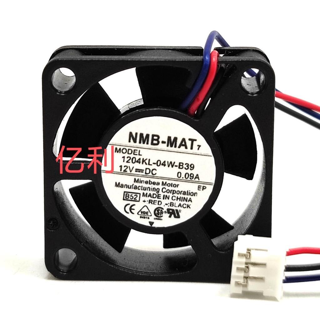 NMB 1204KL-04W-B39 12V 0.09 3CM 3010 3 สายพัดลมระบายความร้อนเงียบ