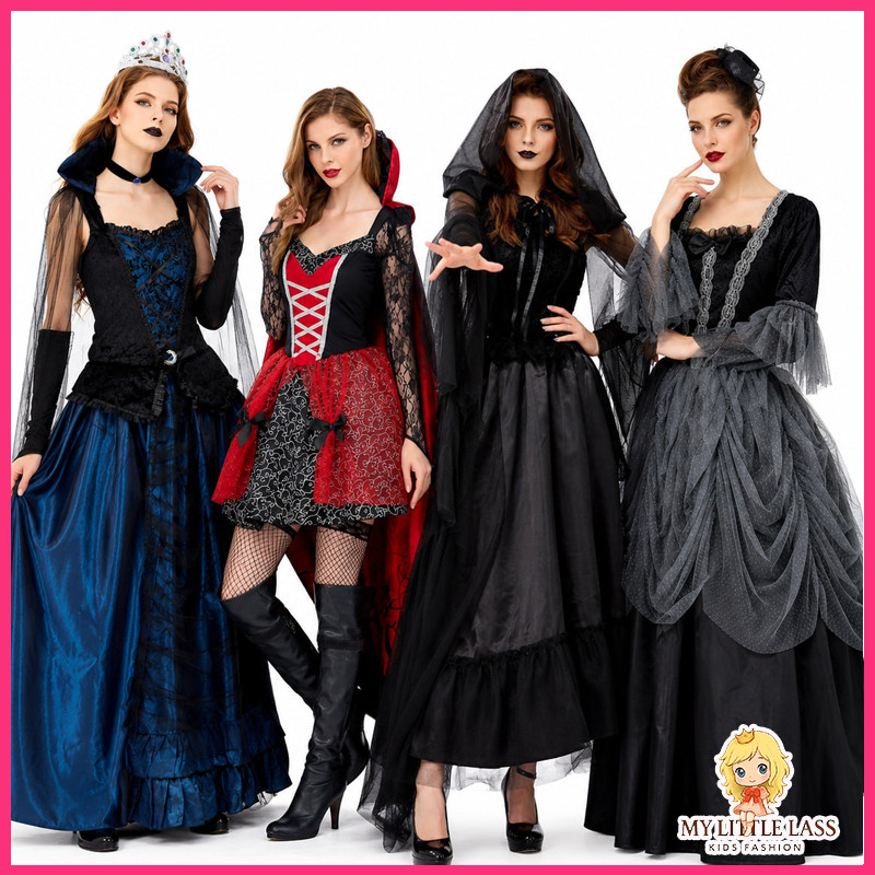 MYLITTLELASS Royal Vampire Gothic ยุคกลาง Renaissance Dress Up ชุดสยองขวัญสําหรับผู้หญิง