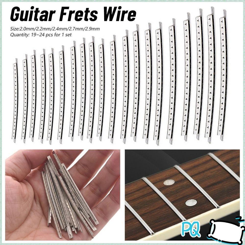 PQ Fingerboard Frets, 2.2 มม.สีขาวทองแดงกีตาร์ Fret ลวด, 2.7 มม.24 ชิ้น/เซ็ตกีตาร์อะไหล่ Bass