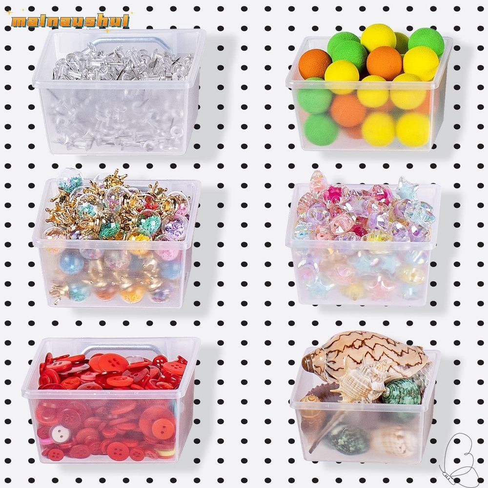 MAINAUSHUI ตะขอ Pegboard, PP Pegboard Bins, กล่อง Pegboard