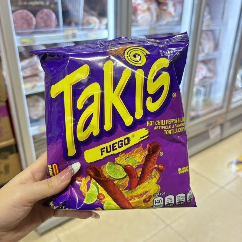 Daigou นําเข้า Takis Corn Rolls Influencer Snacks Blue Heat Spice Corn Crisp Strips Green Lemon Pota