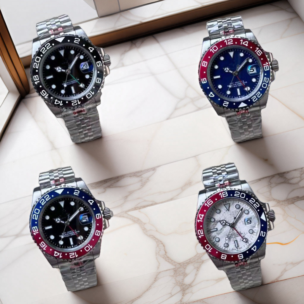 C โรงงาน VSEWGM VSEWGM Laojiali Water Ghost Shi Green GMT Non-Mechanical Dual Place Time Nige Watch 