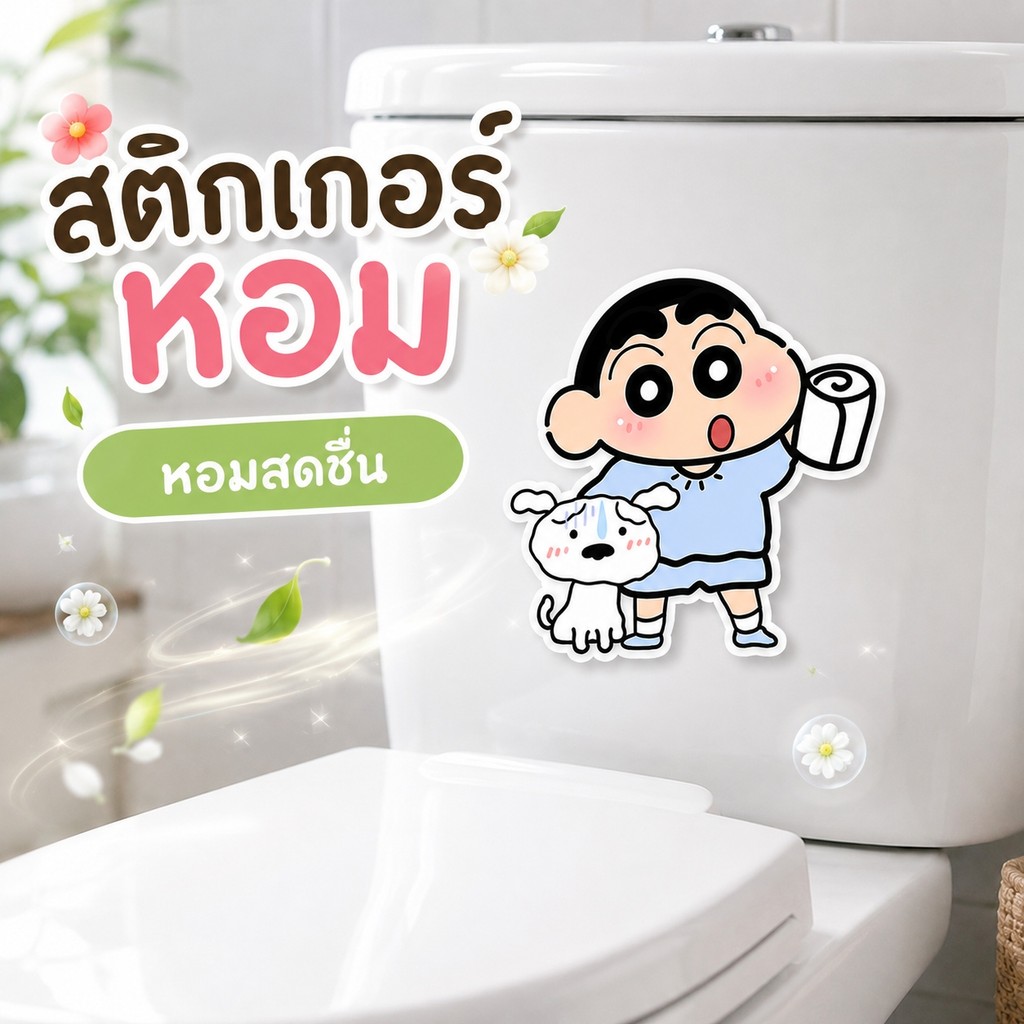 สติกเกอร์ดับกลิ่น สติกเกอร์หอม ลายการ์ตูนน่ารัก สำหรับห้องน้ำ ตู้รองเท้า ตู้เสื้อผ้า ช่วยลดกลิ่นไม่พึงประสงค์