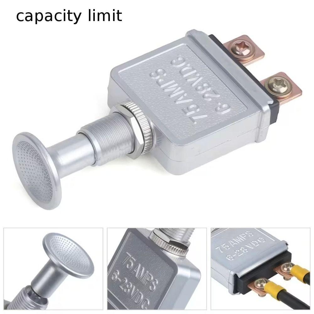 COZY Heavy Duty Toggle Switch, SPST 75 AMP Push Pull Switch, ปลอดภัย 2 ตําแหน่ง Heavy Duty Silver Ca
