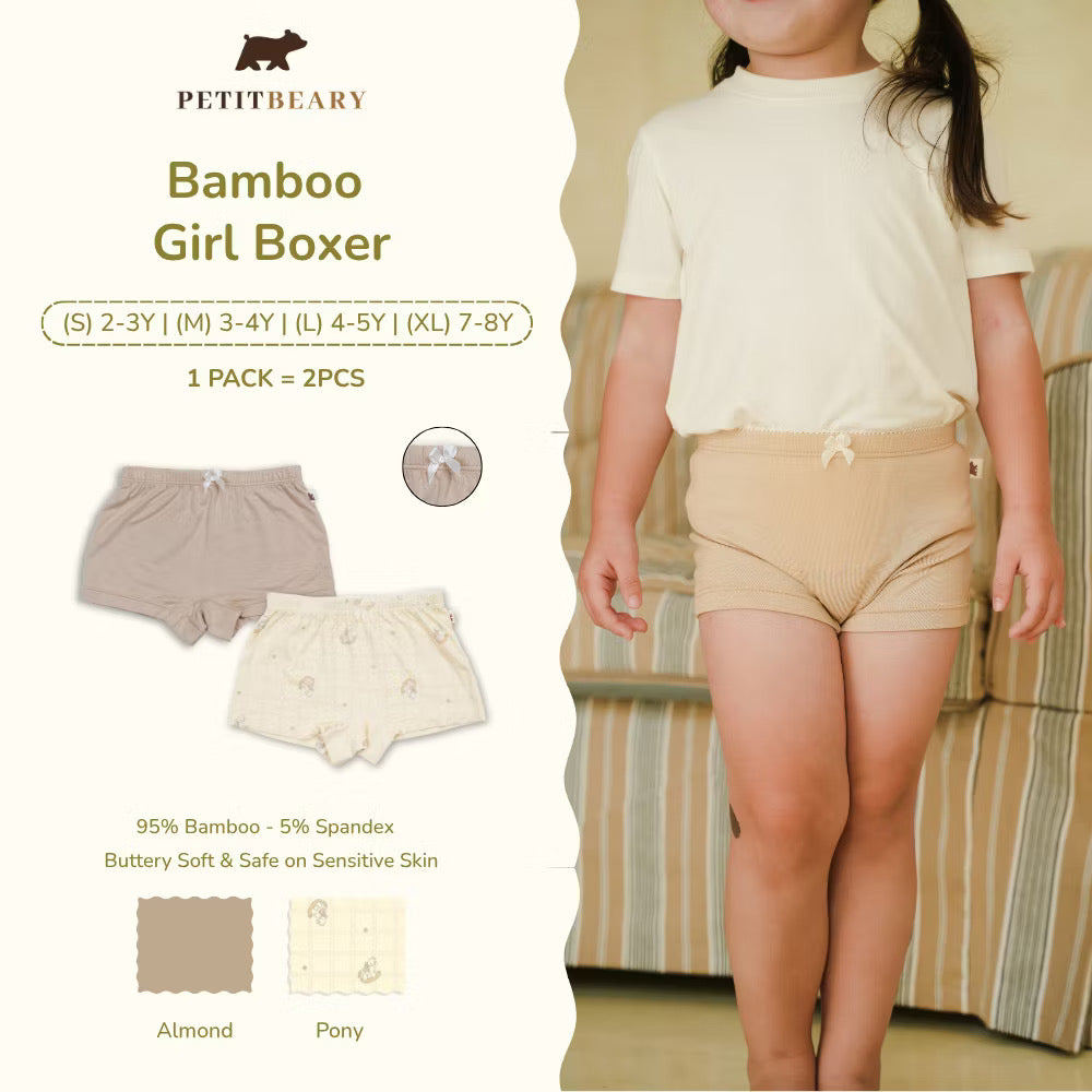 Petit Beary Girl Bamboo Boxer Brief แพ็ค 2 ชิ้น (2-8Y)