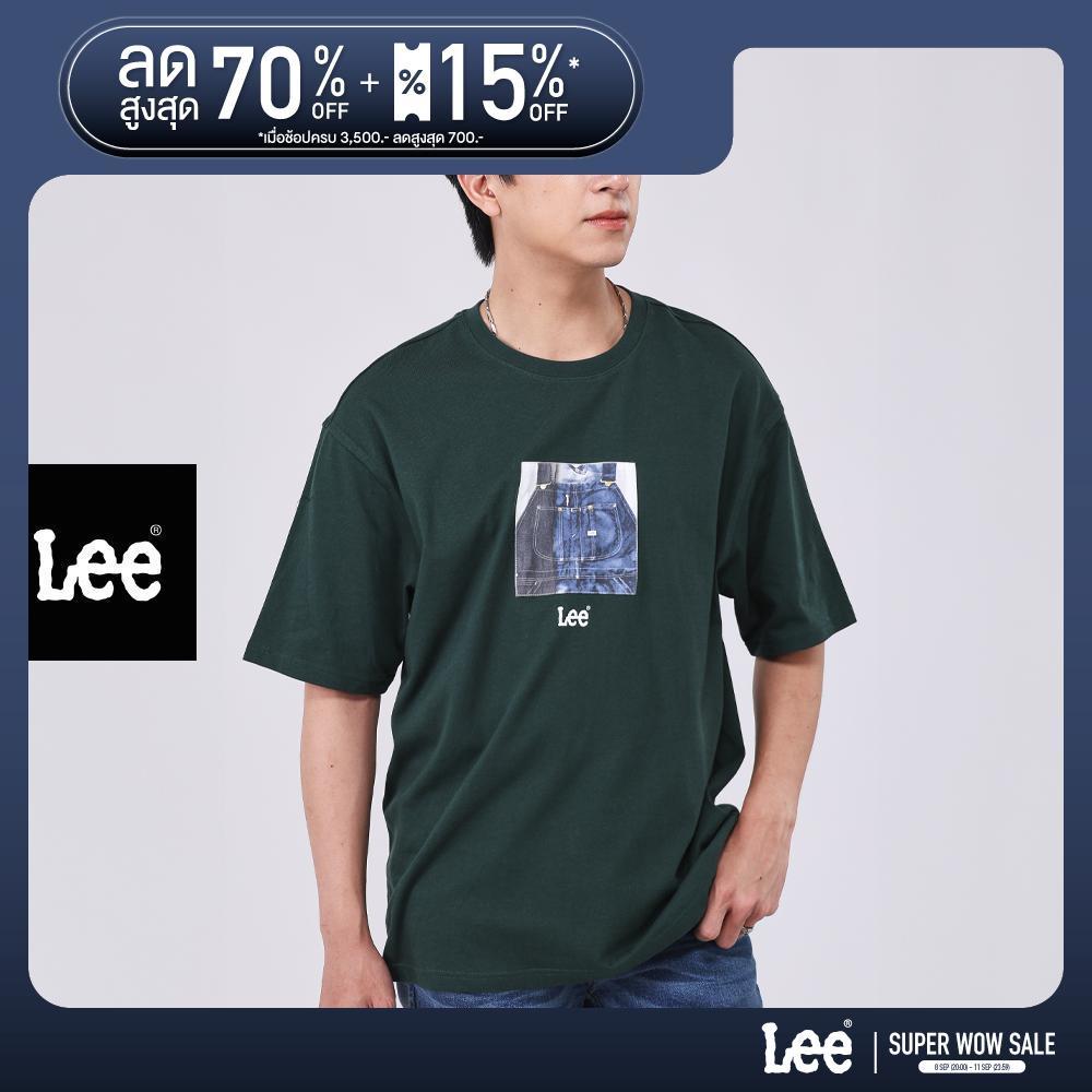 LEE เสื้อยืดแขนสั้นผู้ชาย รุ่น LE S326MTSSN16 สีเขียว