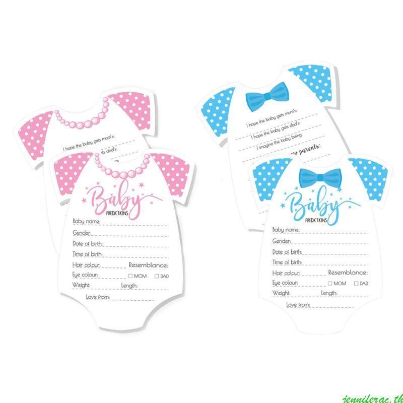 Jenniferac 10 แพ็ค Baby Prediction และ Advice Cards เกมอาบน้ํา Advice Cards สําหรับเด็กผู้หญิงหรือเด