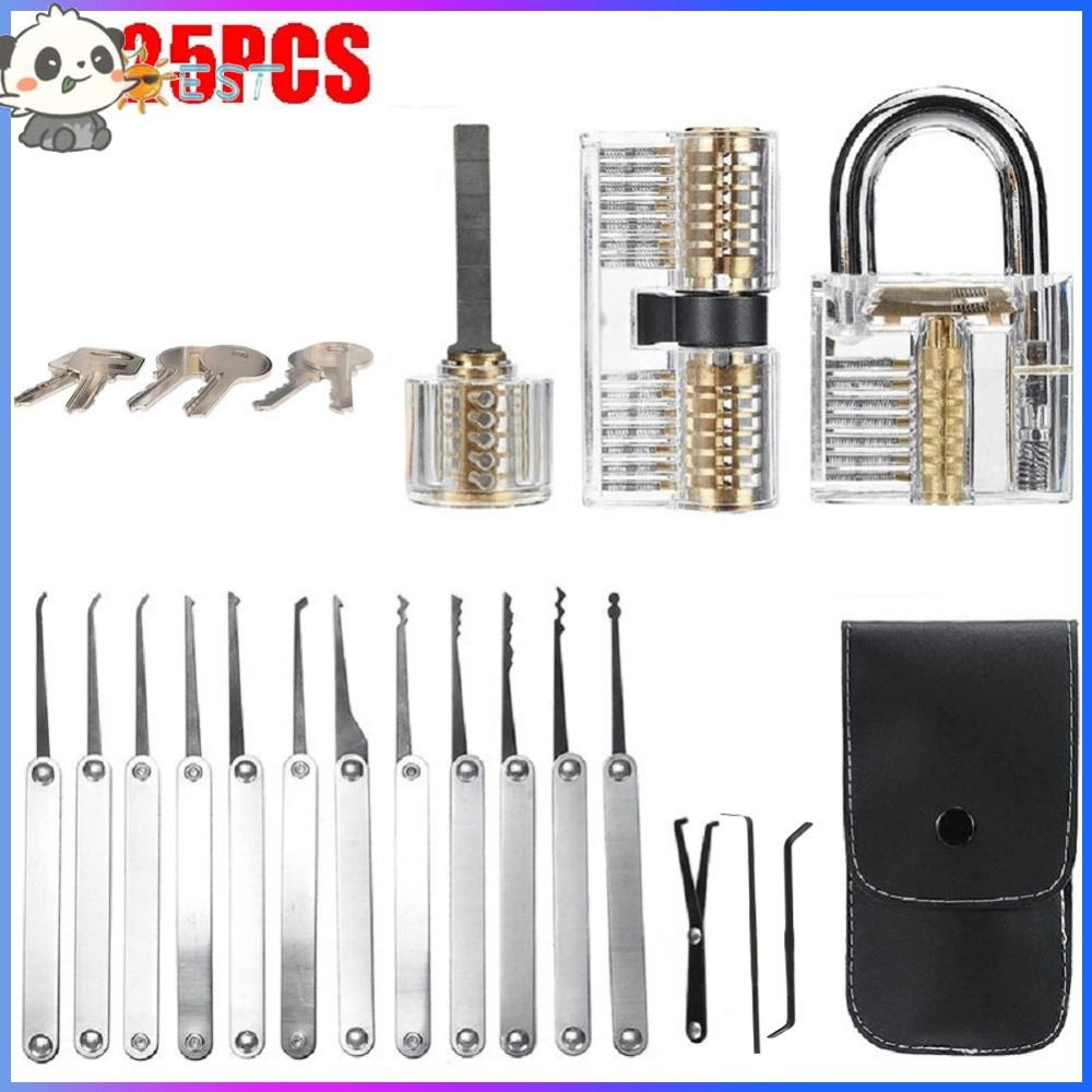 ❉เดอะเบสท์❉ ปลดล็อคล็อค Practice Lock Pick Set Key Extractor Removing Hooks ฮาร์ดแวร์
