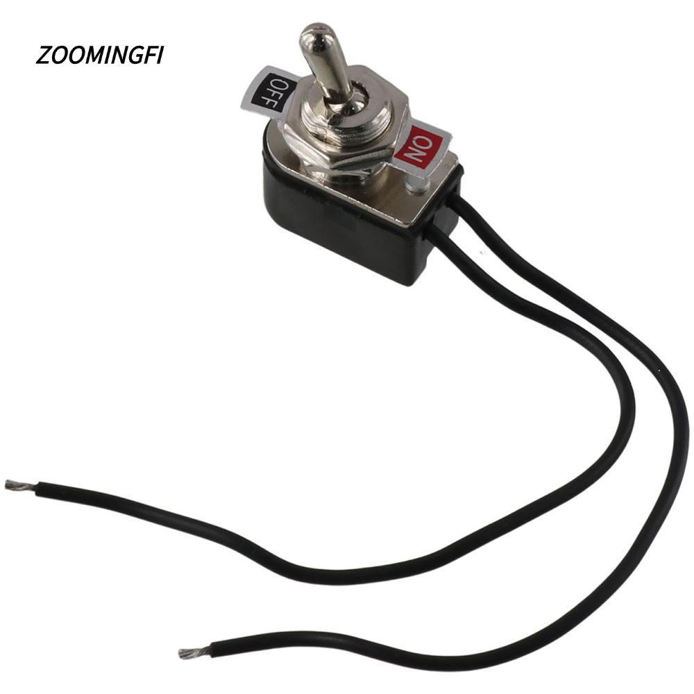 ZOOMINGFI Toggle Switch, 2 Pin ON/ Latching Toggle Rocker Switch, ทนทาน Mini พร้อม 5 ตะกั่ว Heavy Du