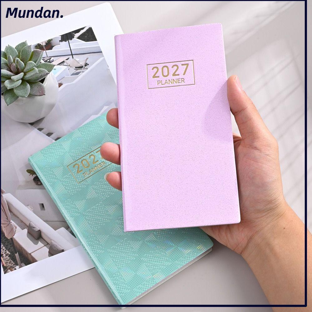 MUNDAN A6 Planner Notebook, 2027 Portable 2027 Planner, Portable Lined Multicolor Weekly Planner Dai