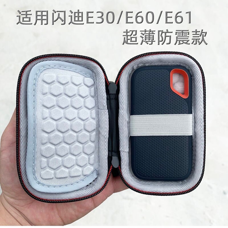 เหมาะสําหรับ SanDisk SanDisk E30E60E61 Solid State Mobile Hard Disk กระเป๋าป้องกันกรณีกันกระแทกการบี