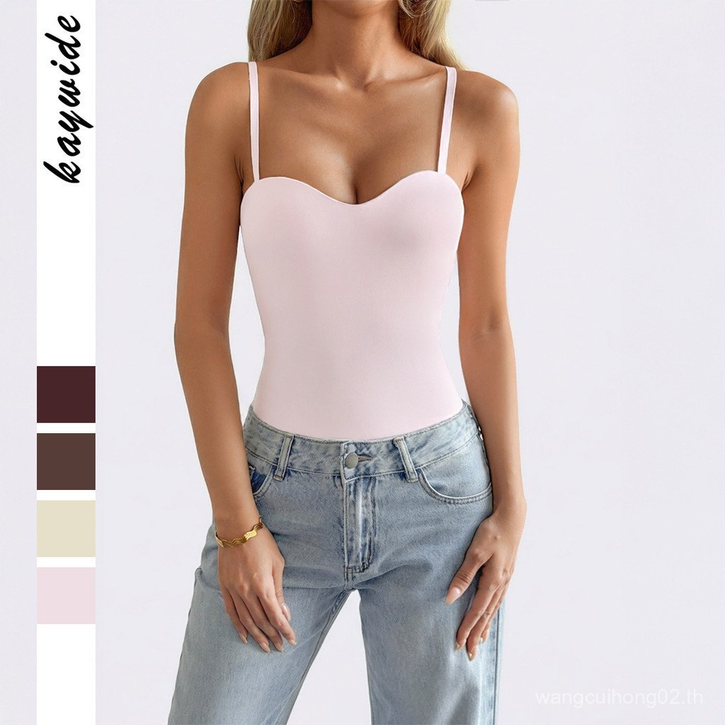 Diyun Y2K สไตล์แฟชั่น Tube Top Feel Vest Top Sling ผู้หญิงฤดูร้อน TV0N