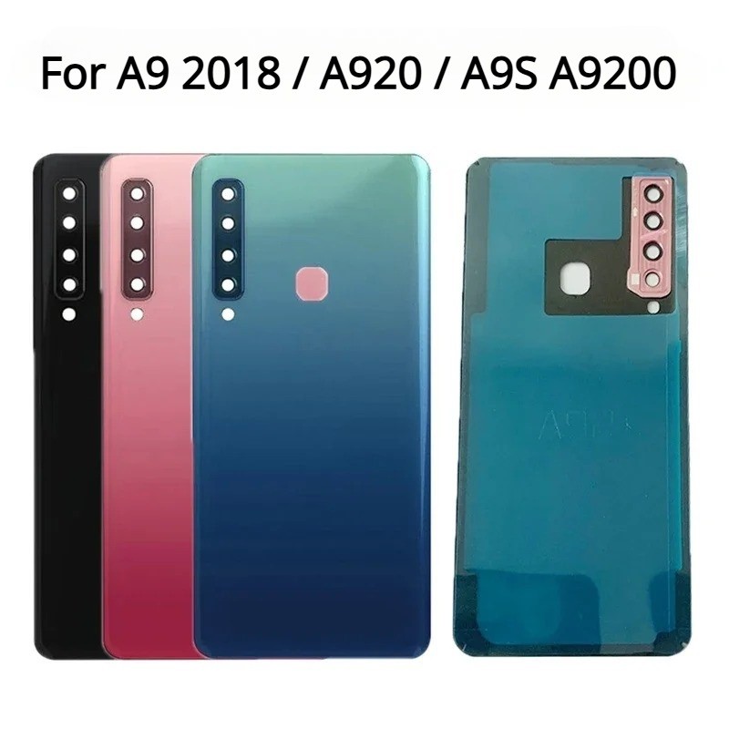 สําหรับ Samsung Galaxy A9 2018 A920 A9S A920F A9200 แบตเตอรี่ด้านหลังประตูกรณีเปลี่ยนเลนส์กล้อง