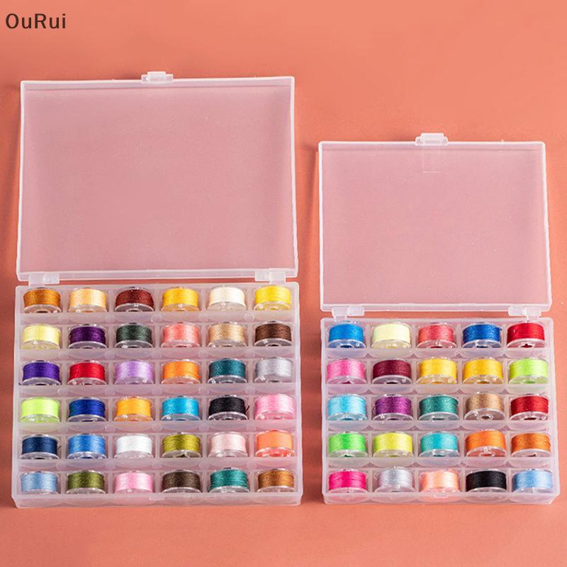 [B&C] ชุดกล่องกระสวยเย็บผ้า Bobbin ด้ายหลากสีเครื่อง Spools อุปกรณ์เย็บผ้า {th}