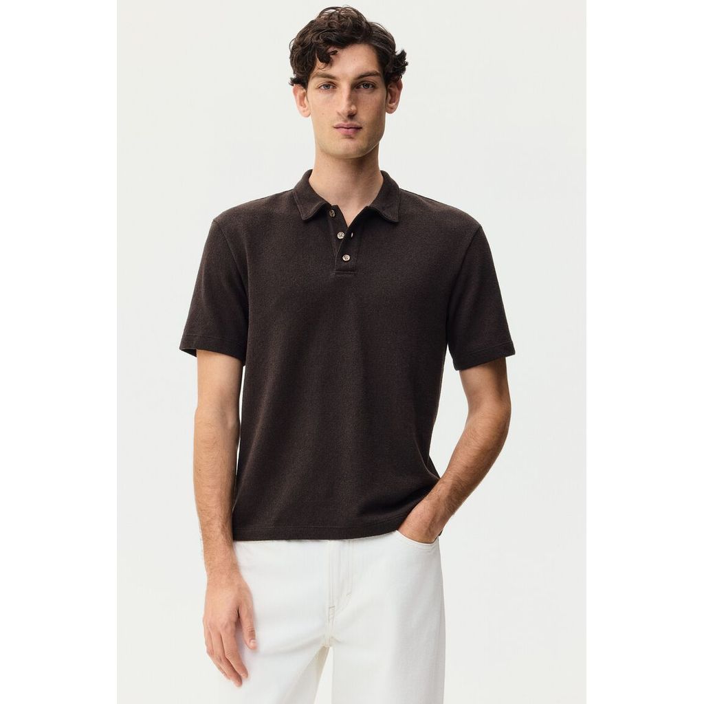 H&M(เอชแอนด์เอ็ม) เสื้อโปโลทรงปกติ Men Regular Fit Polo shirt 1321917_1